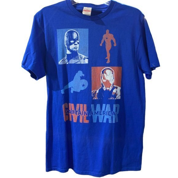 Men's Marvel Captain America Civil War Tea Shirt - Picture 1 of 14